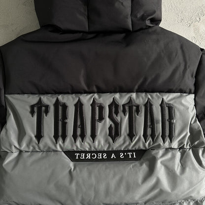 Trapstar Decoded Arch Pufferjacke Schwarz Grau 