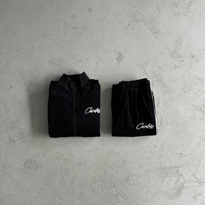 Corteiz Velvet Trackset Black