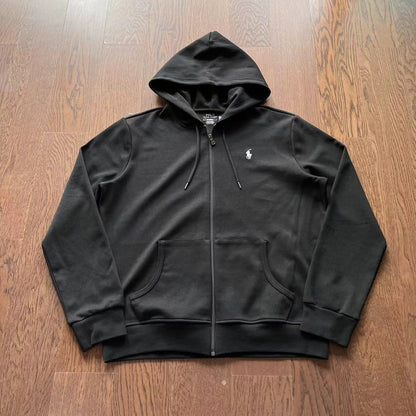Neu Ralph Lauren Basic Kapuzenpullover mit Reißverschluss 
