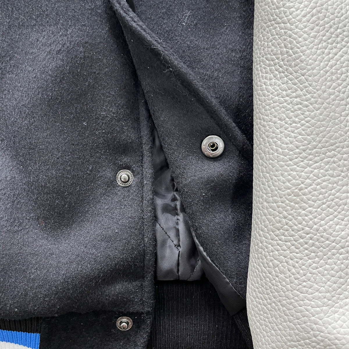 Trapstar Varsity Jacke Couro Legítimo