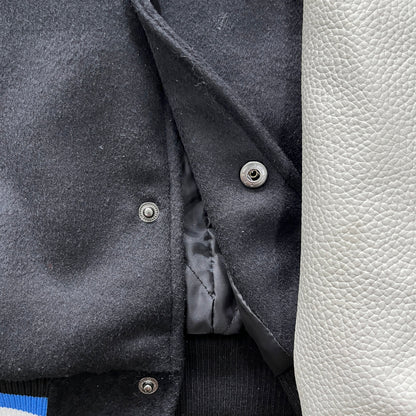 Trapstar Varsity Jacke Couro Legítimo