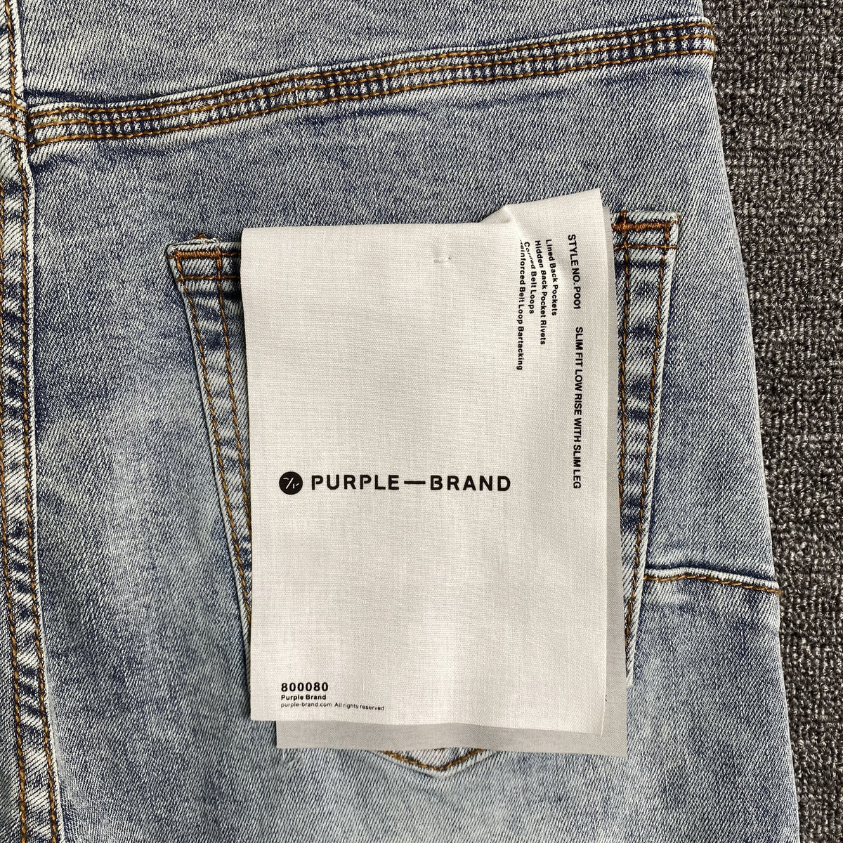 Jeans slim del marchio Purple
