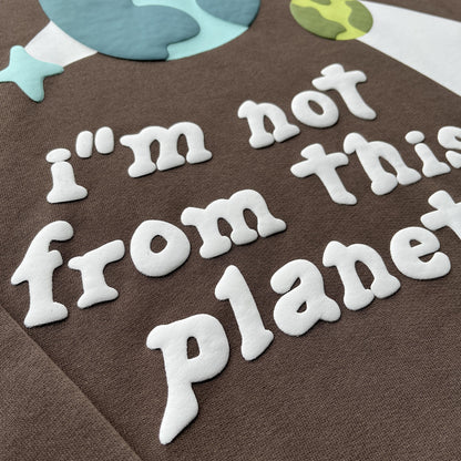 Felpa con cappuccio Blue Planet Market di Broken Planet 