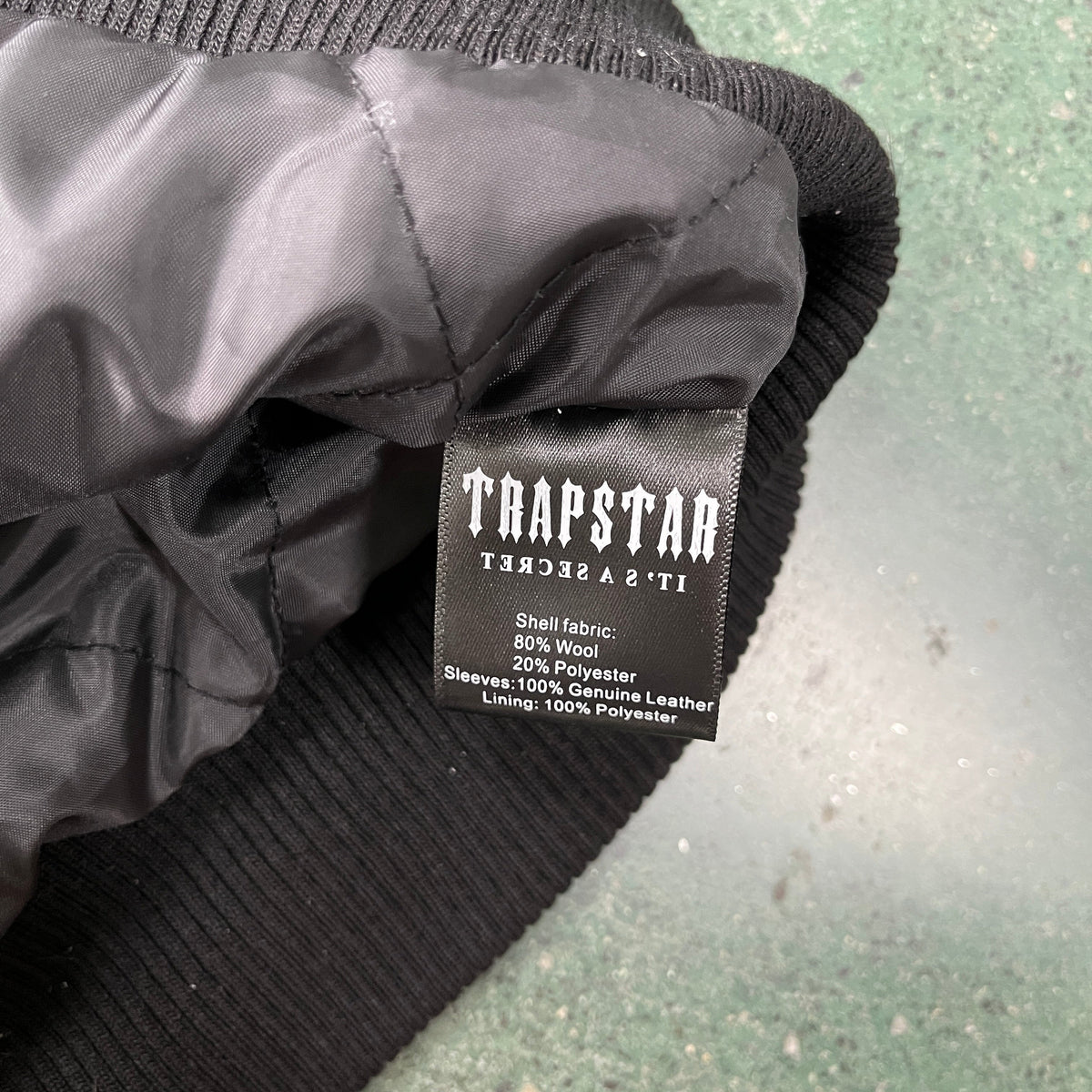 Trapstar Varsity Jacke Couro Legítimo