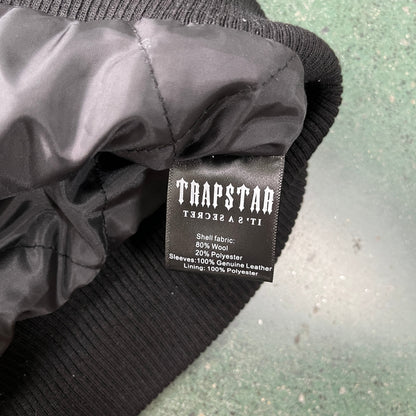 Trapstar Varsity Jacke Couro Legítimo