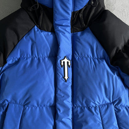 Giacca imbottita Trapstar Decoded Arch nera e blu 