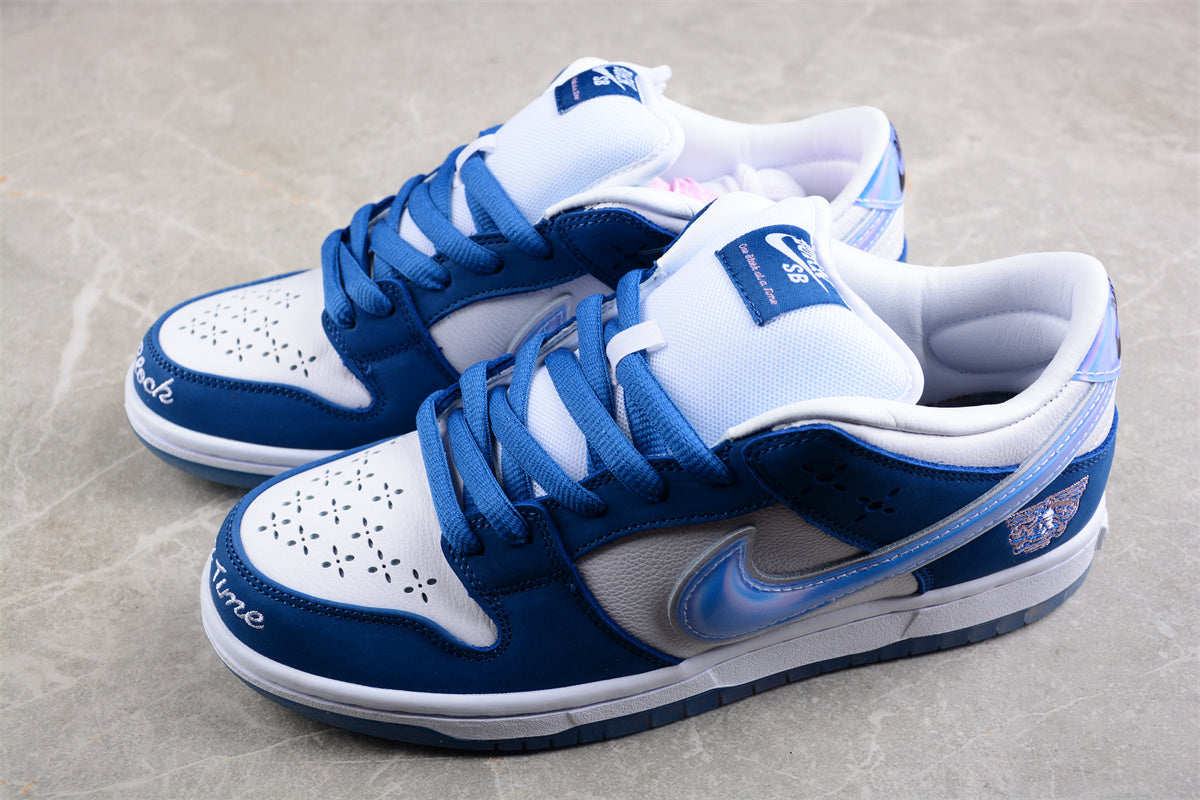 Born x Raised x Nike SB Dunk Low Weiß Blau 