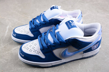 Born x Raised x Nike SB Dunk Low Weiß Blau 