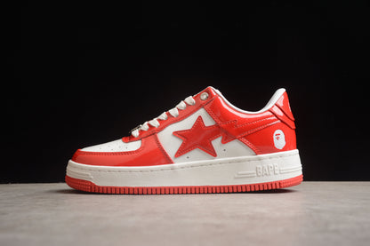 Bape Sta Patent Leather Bianco Arancione 