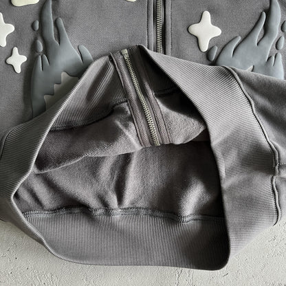 Felpa con cappuccio e zip Broken Planet Twin Flames 
