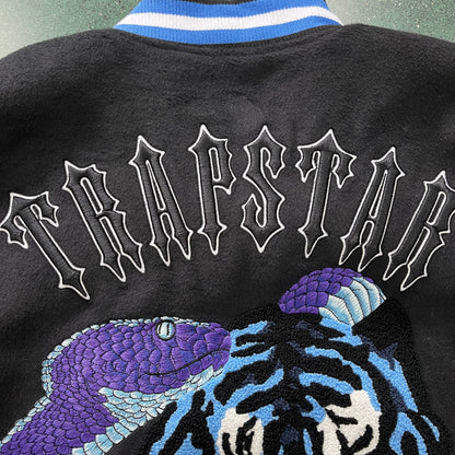 Trapstar Varsity Jacke Couro Legítimo