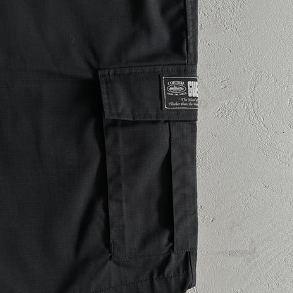 Corteiz – Schwarze Cargo-Shorts