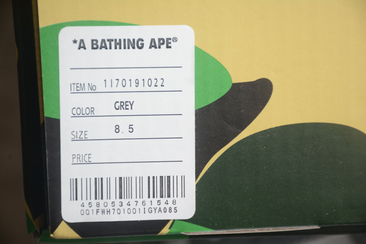 Bape Sta Lackleder Grau und Weiß 