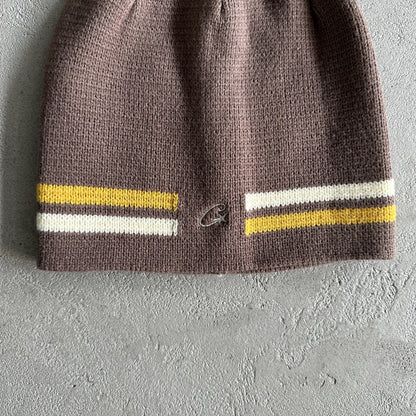 Corteiz Strickmütze mit Streifen - Braun