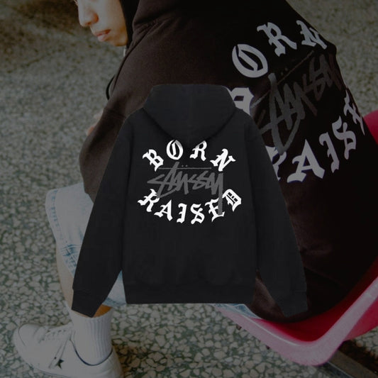 Stussy x Born &amp; Raised Kapuzenpullover mit Reißverschluss