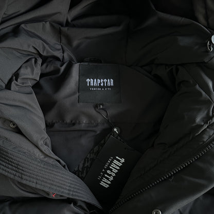 Giacca imbottita con cappuccio Trapstar Decoded 2.0 Nero / Infrarosso 