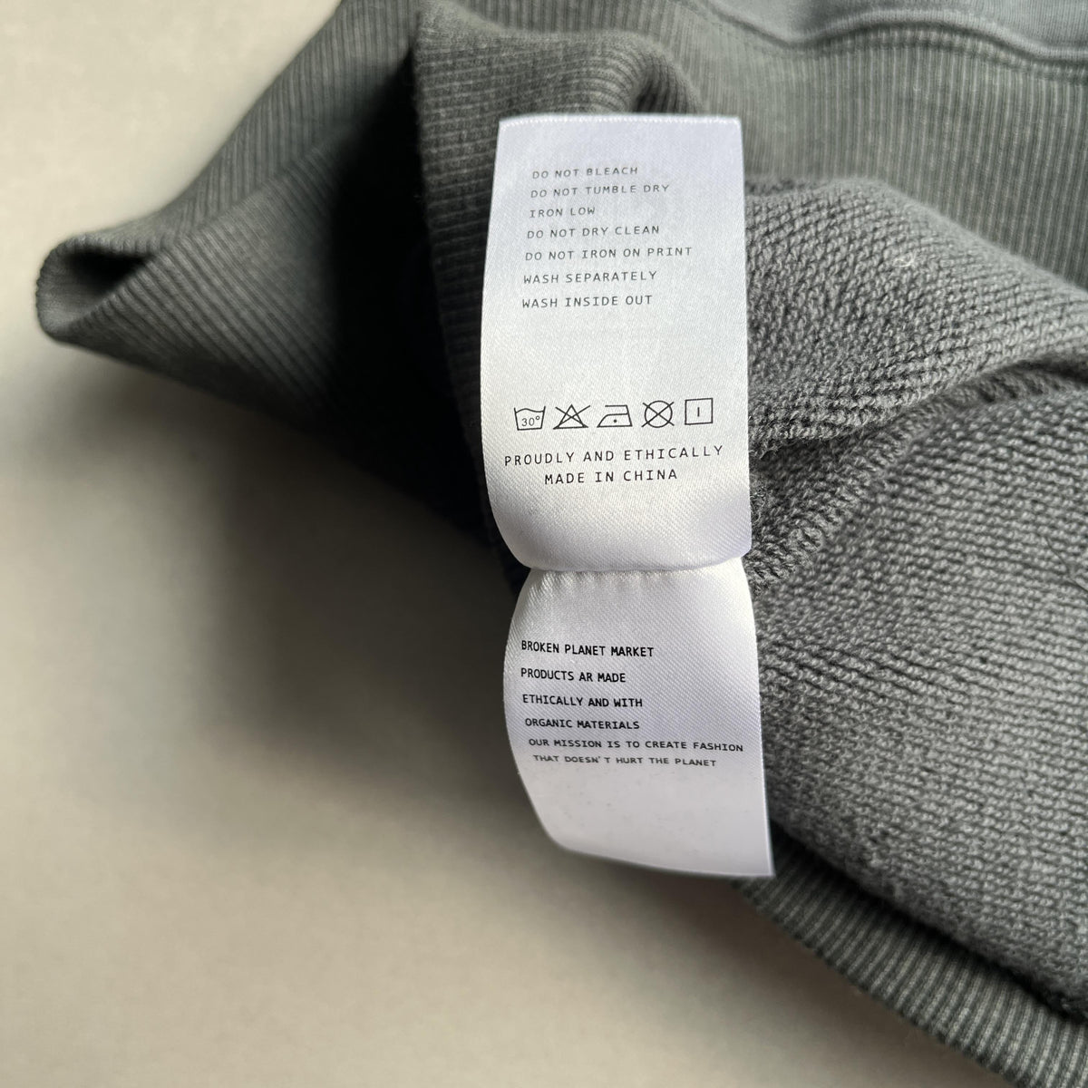 Felpa con cappuccio e zip Broken Planet Planet grigia 