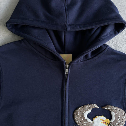 Kapuzenpullover mit dreidimensionalem Corteiz-Adler-Print
