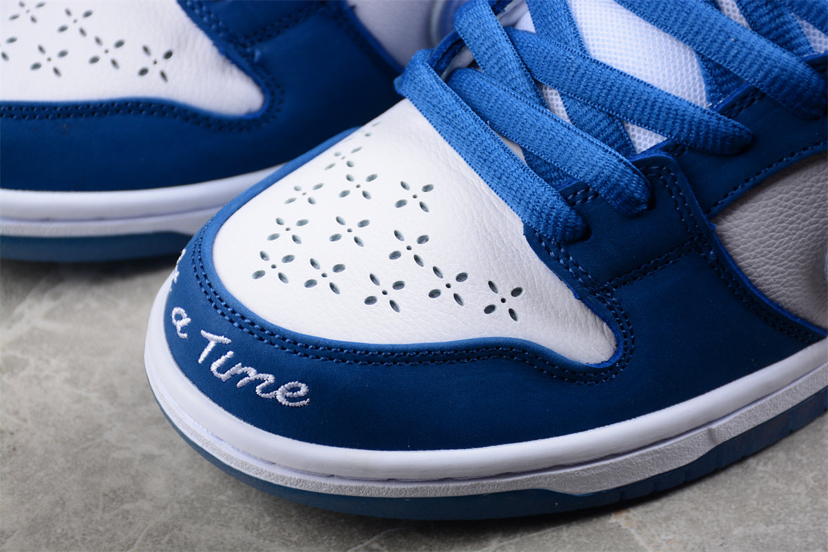 Born x Raised x Nike SB Dunk Low Weiß Blau 