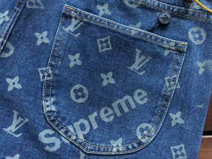Supreme x Louis Vuitton 5-Pocket-Jeans aus Jacquard-Denim