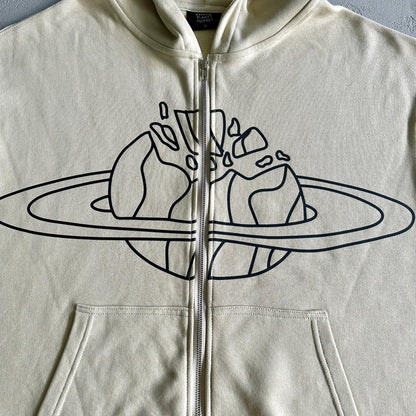 Felpa con cappuccio e zip Broken Planet Planet 