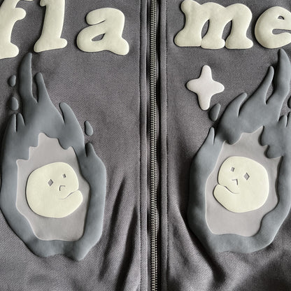 Felpa con cappuccio e zip Broken Planet Twin Flames 