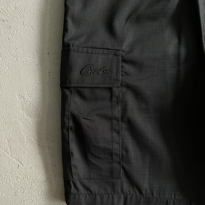 Corteiz – Schwarze Cargo-Shorts