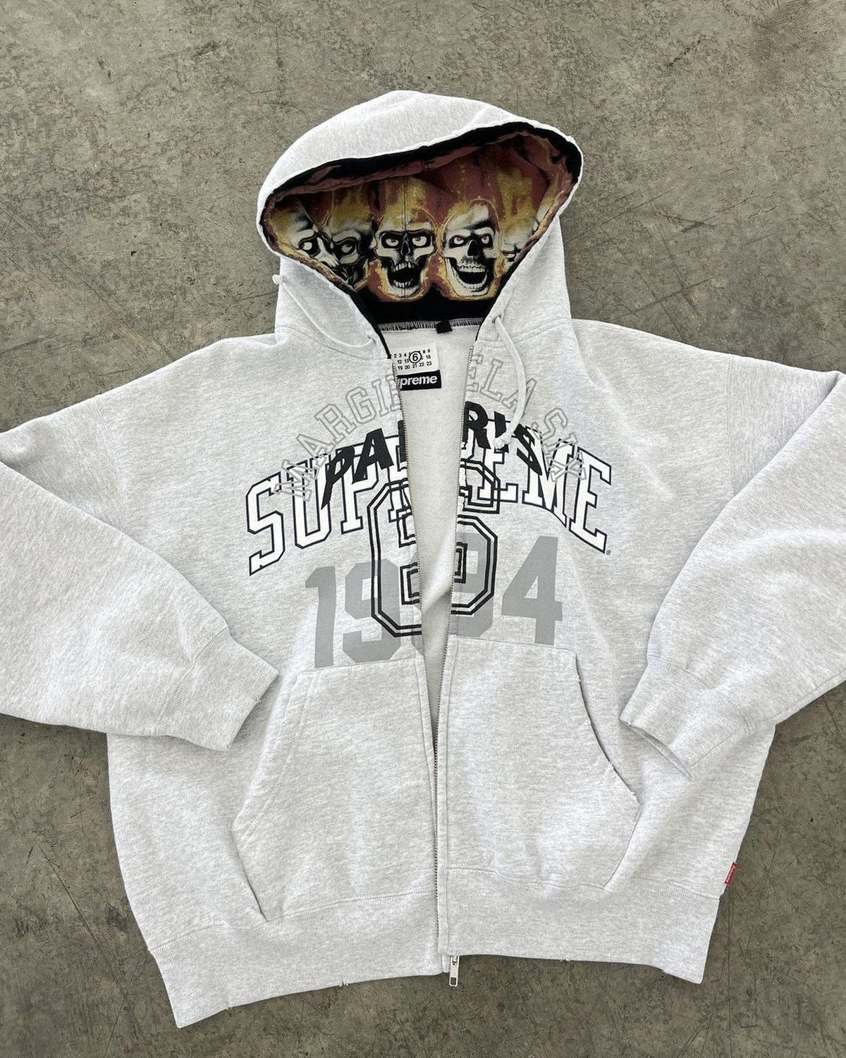 Felpa con cappuccio e zip Supreme MM6 Maison Margiela