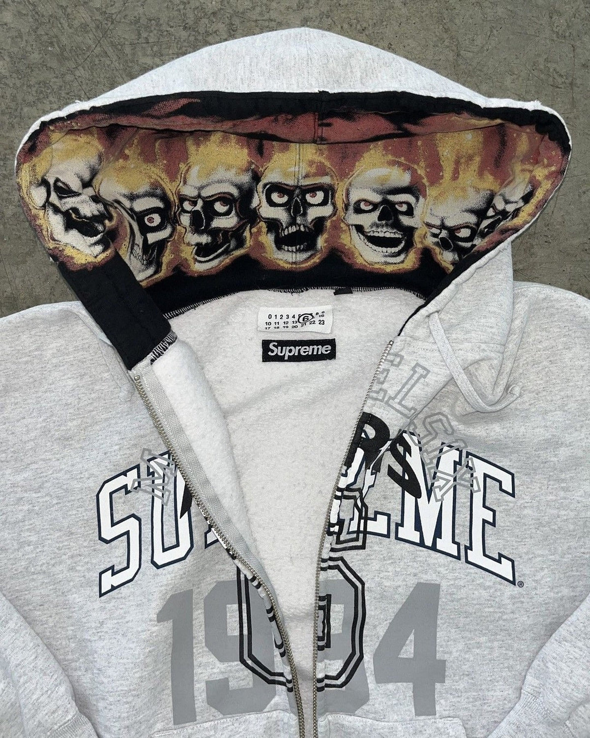Felpa con cappuccio e zip Supreme MM6 Maison Margiela