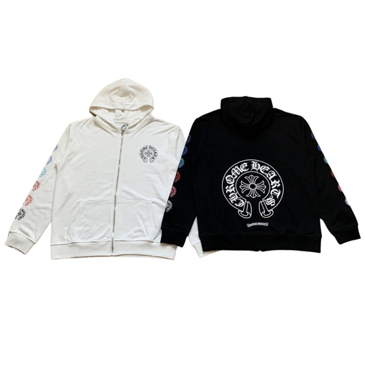Felpa con cappuccio e zip Chrome Hearts