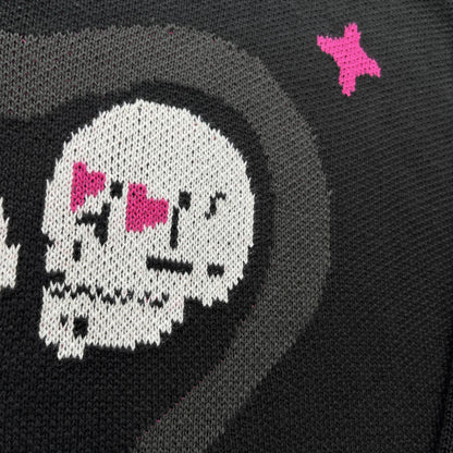 Maglione a forma di cuore con teschio di Broken Planet