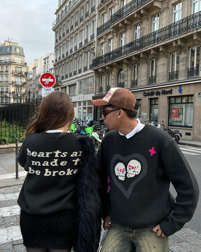 Maglione a forma di cuore con teschio di Broken Planet