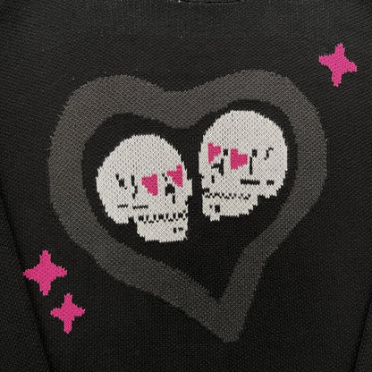 Maglione a forma di cuore con teschio di Broken Planet