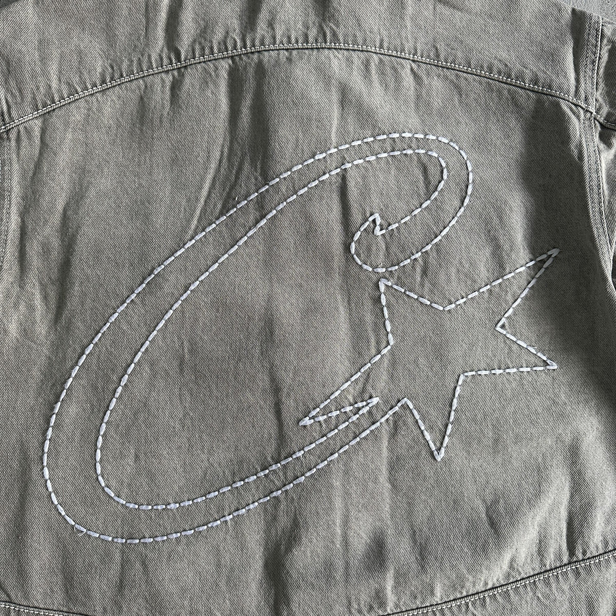 Corteiz Denim Jeansjacke Grau