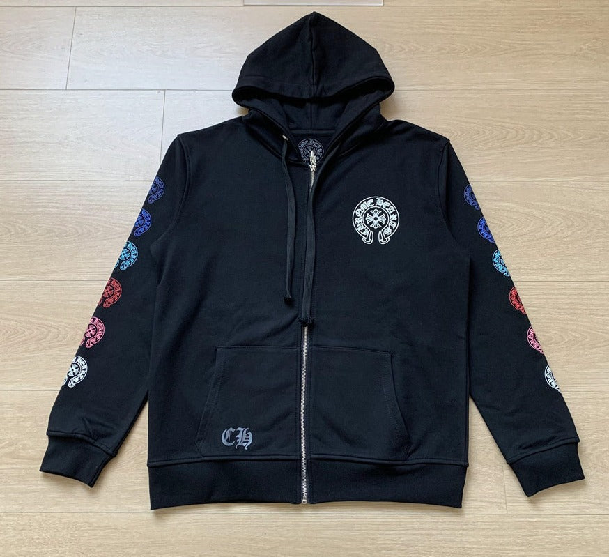 Felpa con cappuccio e zip Chrome Hearts
