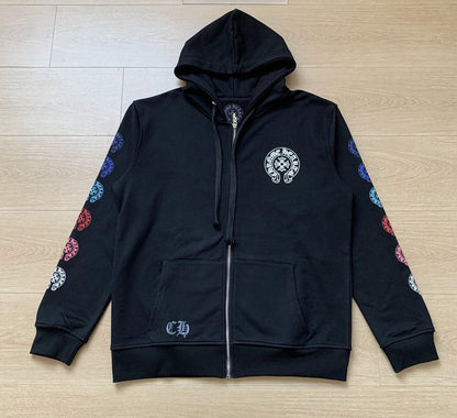 Felpa con cappuccio e zip Chrome Hearts
