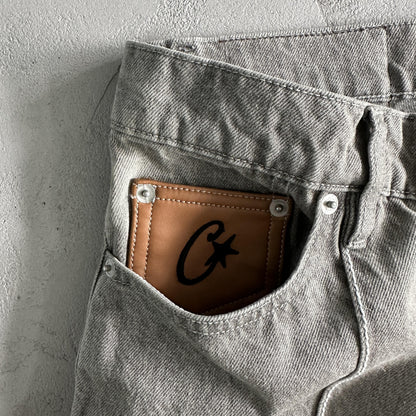 Corteiz Denim Jeanshose Grau
