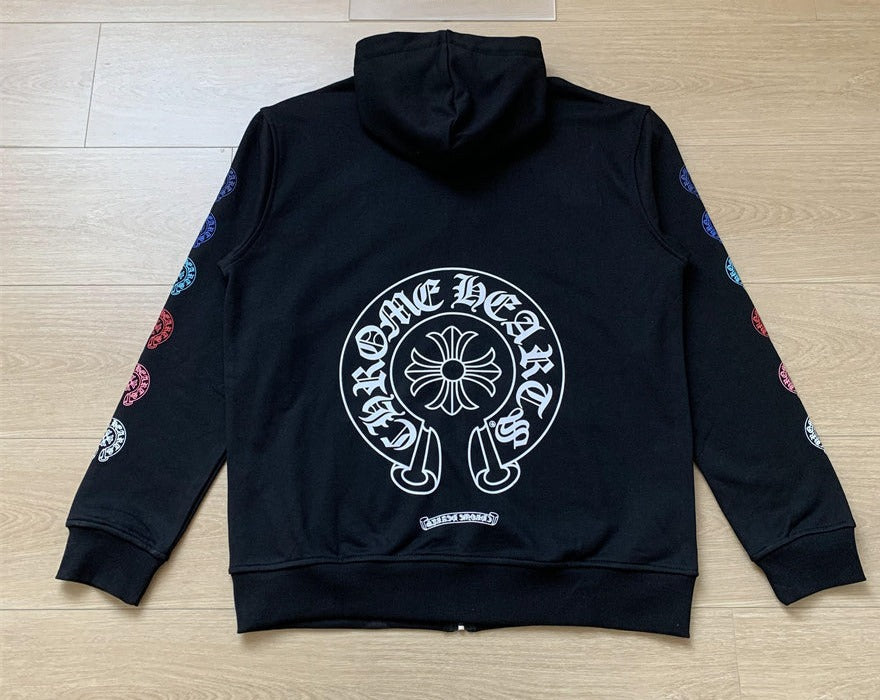 Felpa con cappuccio e zip Chrome Hearts