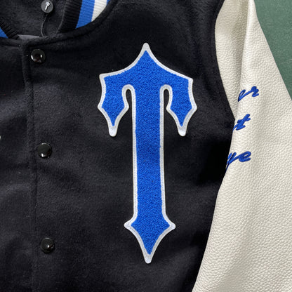 Trapstar Varsity Jacke Couro Legítimo