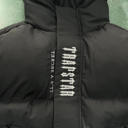 Trapstar Pufferjacke Decoded mit Kapuze Schwarz-Farbverlauf 