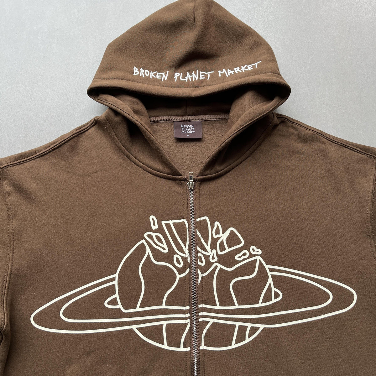 Felpa con cappuccio e zip Artico del Broken Planet Market 
