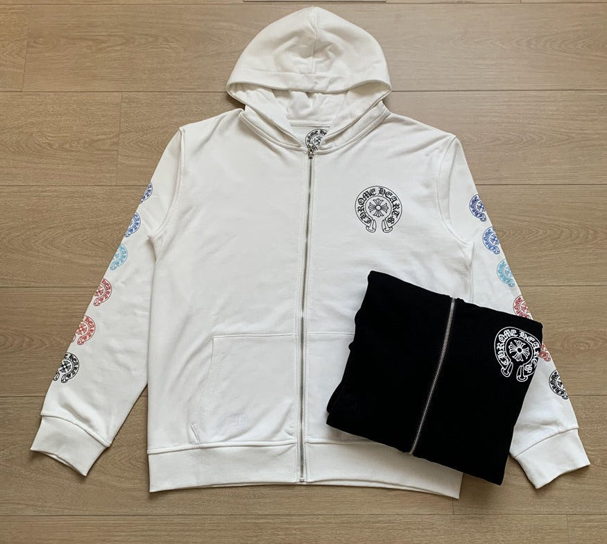 Felpa con cappuccio e zip Chrome Hearts