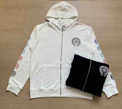 Felpa con cappuccio e zip Chrome Hearts