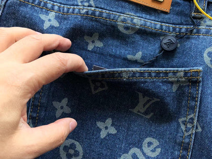 Supreme x Louis Vuitton 5-Pocket-Jeans aus Jacquard-Denim