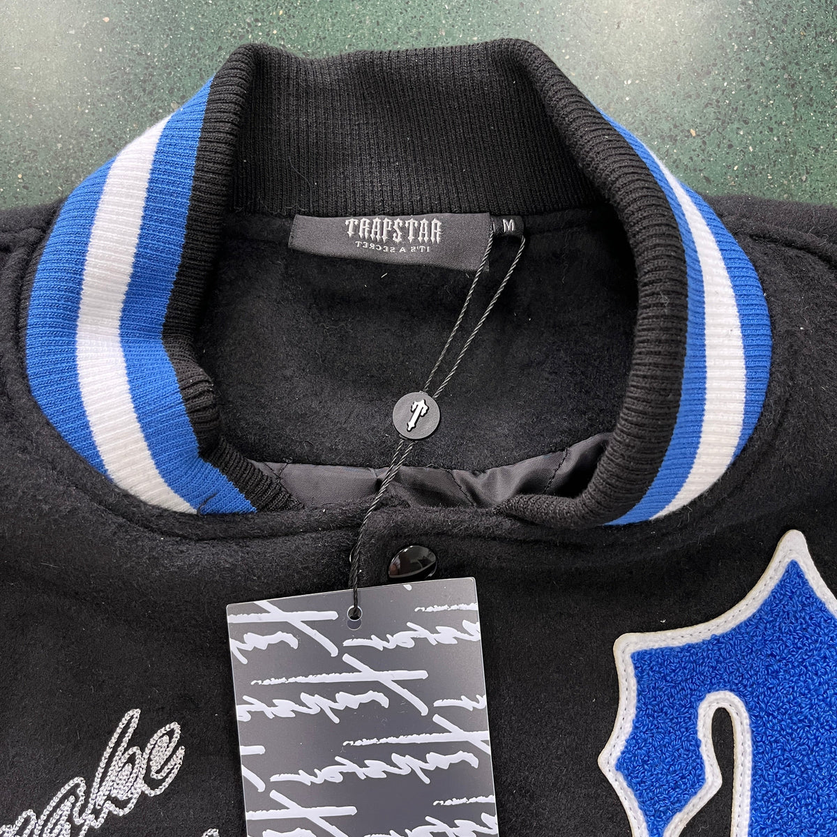 Trapstar Varsity Jacke Couro Legítimo