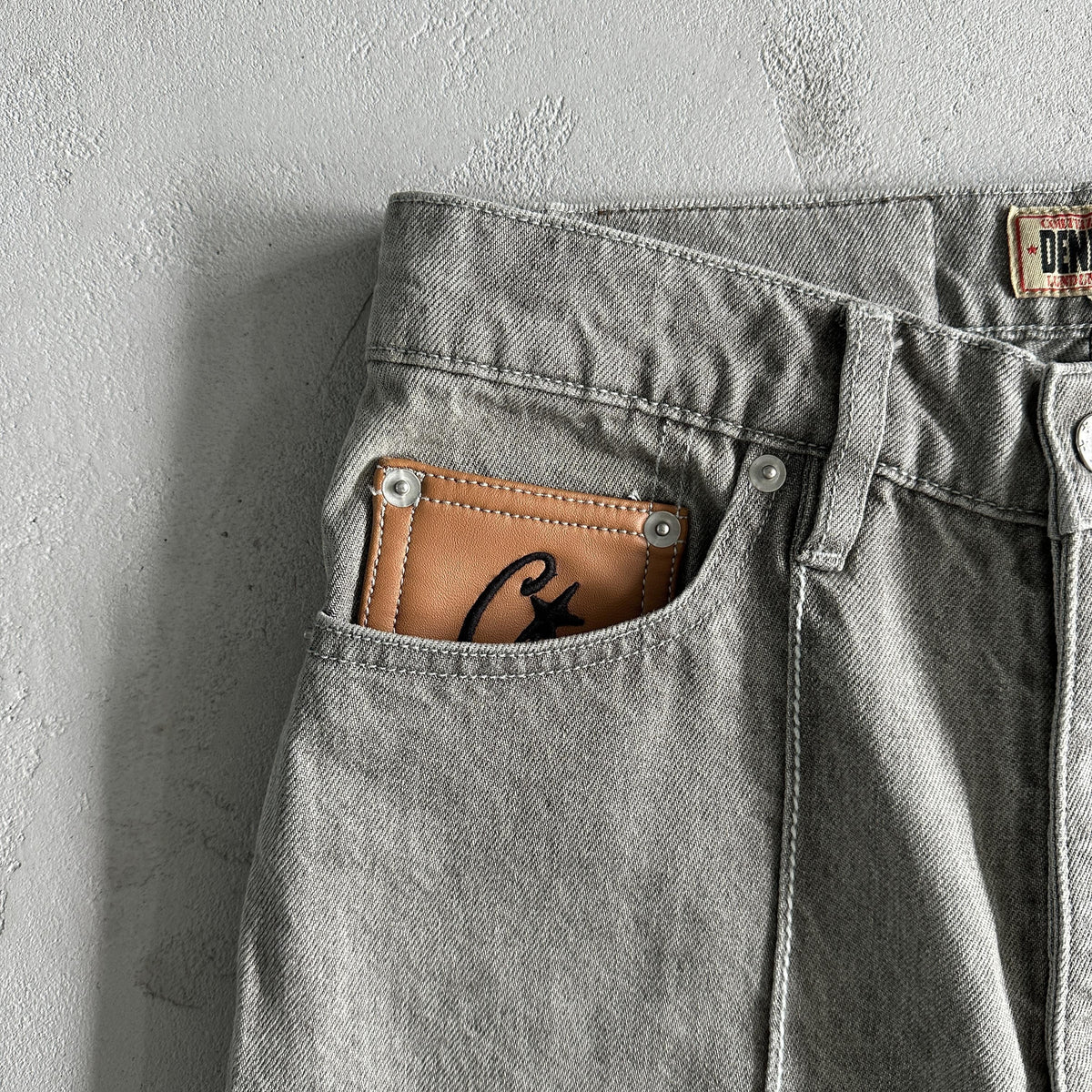 Corteiz Denim Jeanshose Grau