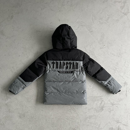 Trapstar Decoded Arch Pufferjacke Schwarz Grau 
