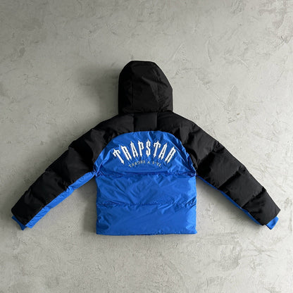 Giacca imbottita Trapstar Decoded Arch nera e blu 