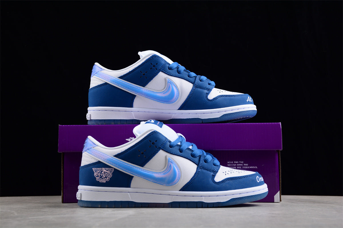 Born x Raised x Nike SB Dunk Low Weiß Blau 