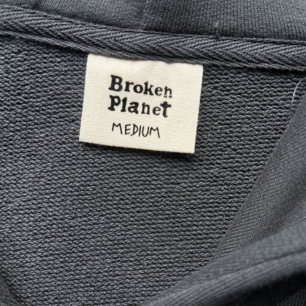 Felpa con cappuccio e zip Broken Planet Planet grigia 